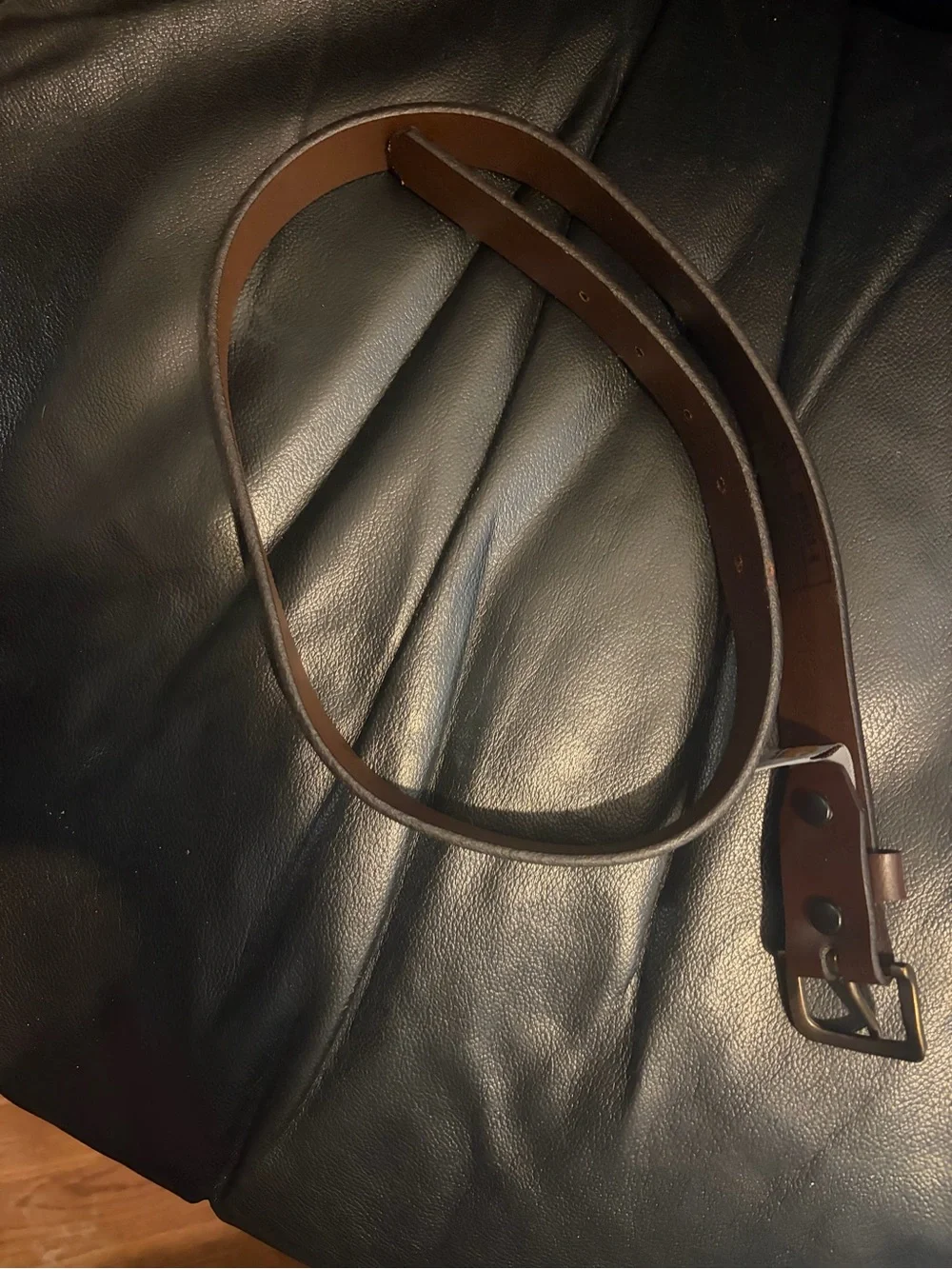 Carhartt Brown Kids Leather Belt with Metal Buckle
